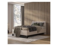Bed HALLE Helvetia 140x200 cm, cashmere