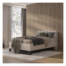 Bed HALLE Helvetia 140x200 cm, cashmere Bed HALLE Helvetia 140x200 cm, cashmere