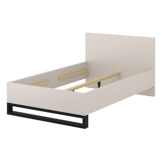 Bed HALLE Helvetia 140x200 cm, cashmere