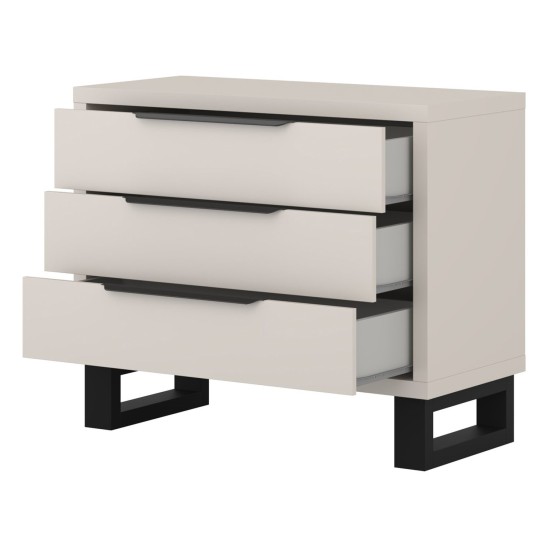 Chest of drawers HALLE Helvetia 99 cm, cashmere