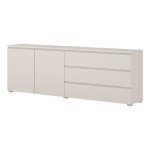 Chest of drawers MODO 200 cm, cashmere, two doors and three drawers