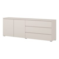 Chest of drawers MODO 200 cm, cashmere, two doors and three drawers