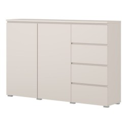 Chest of drawers MODO 150 cm, cashmere, two doors and four drawers