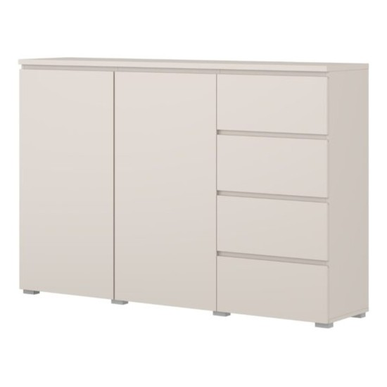 Chest of drawers MODO 150 cm, cashmere, two doors and four drawers Chest of drawers MODO 150 cm, cashmere, two doors and four drawers