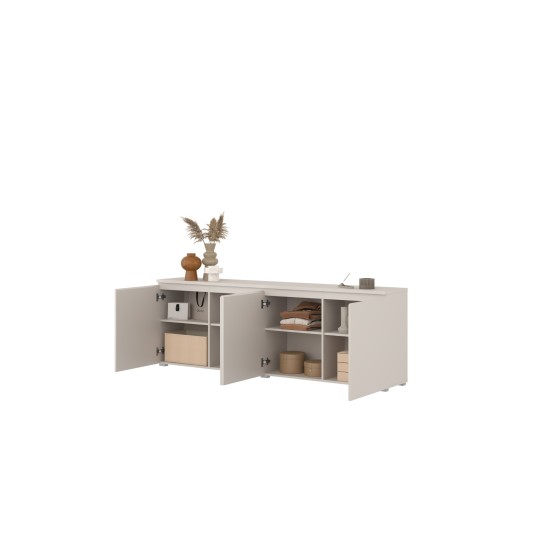 Chest of drawers MODO 200 cm, cashmere, four doors