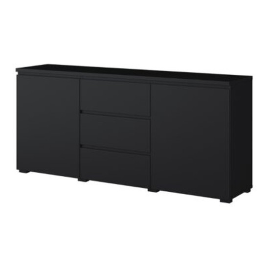 Chest of drawers MODO 150 cm, black onyx, two doors and three drawers