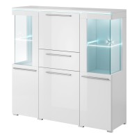 Bar cabinet INDIA 130 cm, white