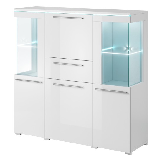Bar cabinet INDIA 130 cm, white Bar cabinet INDIA 130 cm, white