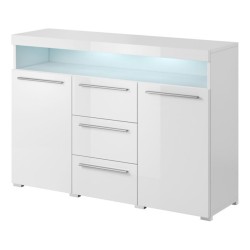 Chest of drawers INDIA 132 cm, white