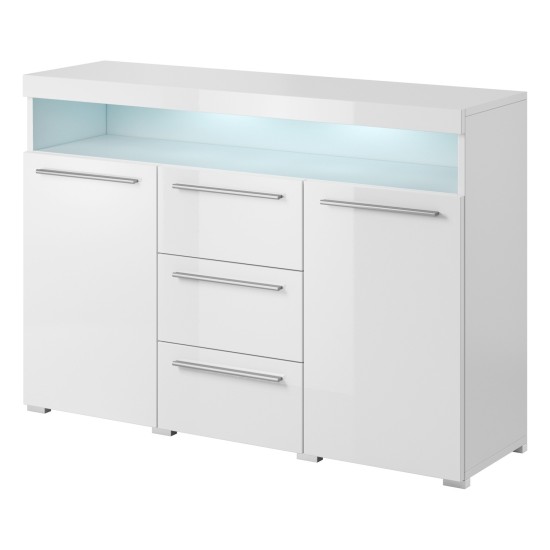 Chest of drawers INDIA 132 cm, white Chest of drawers INDIA 132 cm, white