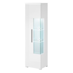 Display cabinet INDIA 45 cm, white, one door, left