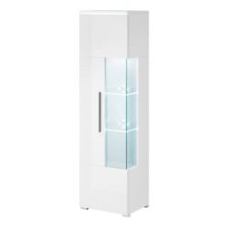 Display cabinet INDIA 45 cm, white, one door, left