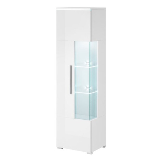 Display cabinet INDIA 45 cm, white, one door, left
