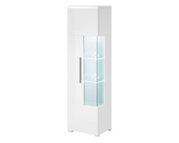 Display cabinet INDIA 45 cm, white, one door, left