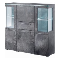 Bar cabinet INDIA 130 cm, Schiefer