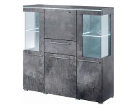 Bar cabinet INDIA 130 cm, Schiefer