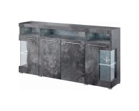 Chest of drawers INDIA 182 cm, Schiefer, four doors