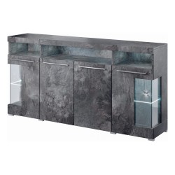 Chest of drawers INDIA 182 cm, Schiefer, four doors