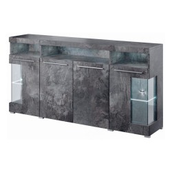 Chest of drawers INDIA 182 cm, Schiefer, four doors