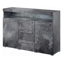 Chest of drawers INDIA 132 cm, Schiefer
