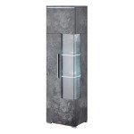 Display cabinet INDIA 45 cm, Schiefer, one door, left