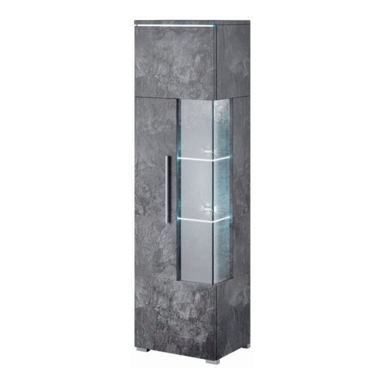 Display cabinet INDIA 45 cm, Schiefer, one door, left