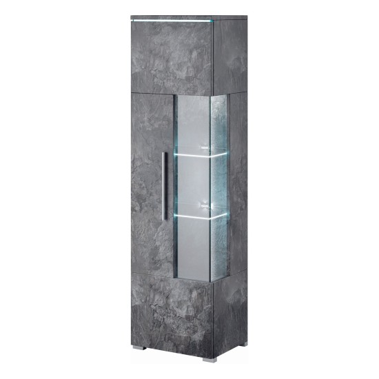 Display cabinet INDIA 45 cm, Schiefer, one door, left