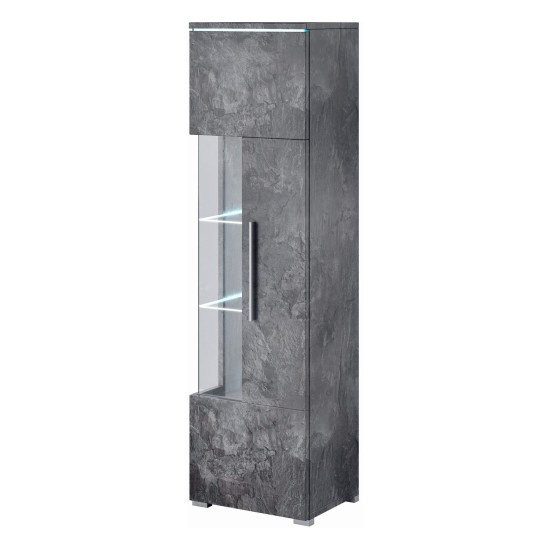 Display cabinet INDIA 45 cm, Schiefer, one door, right