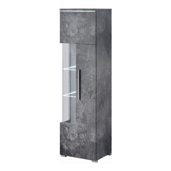 Display cabinet INDIA 45 cm, Schiefer, one door, right
