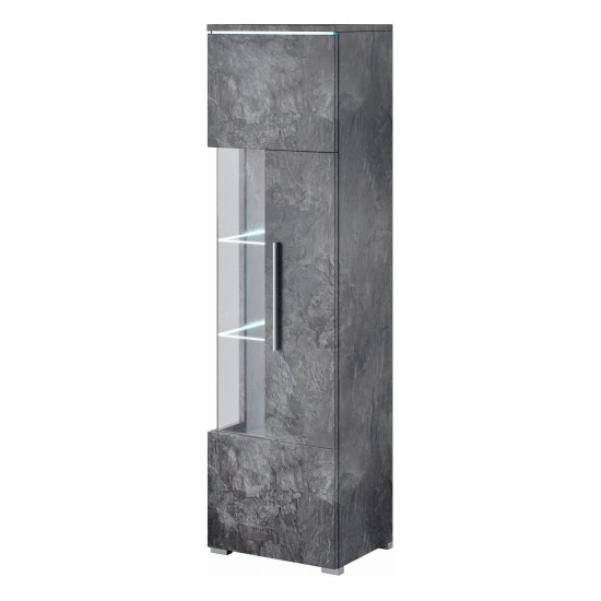 Display cabinet INDIA 45 cm, Schiefer, one door, right