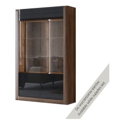 Display cabinet KASAI 129 cm, walnut