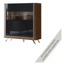 Tall chest of drawers KASAI 128 cm, walnut