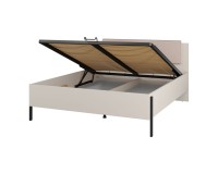 Bed JUKON S 160x200 cm, cashmere, with a bedding box