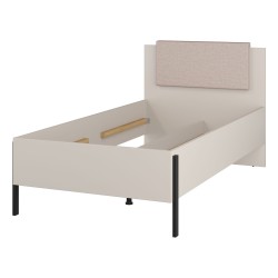 Bed JUKON S 100x200 cm, cashmere, with a bedding box