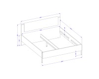 Кровать JUKON S 180×200 см, кашемир