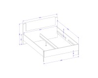 Кровать JUKON S 160×200 см, кашемир