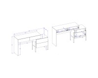 Стол туалетный JUKON S 143 см, кашемир