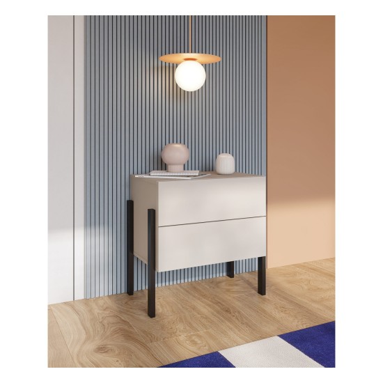 Bedside table JUKON S 59 cm, cashmere