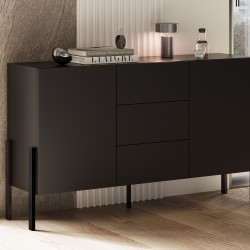 Chest of drawers JUKON 154 cm, black onyx Chest of drawers JUKON 154 cm, black onyx