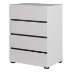 Chest of drawers CROSS Helvetia 60 cm, white with black