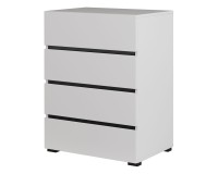 Chest of drawers CROSS Helvetia 60 cm, white with black