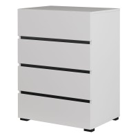 Chest of drawers CROSS Helvetia 60 cm, white with black