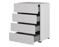 Chest of drawers CROSS Helvetia 60 cm, white with black