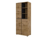 Wardrobe CROSS Helvetia 79 cm, wotan oak with black