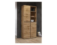 Wardrobe CROSS Helvetia 79 cm, wotan oak with black