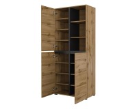Wardrobe CROSS Helvetia 79 cm, wotan oak with black