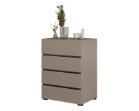 Chest of drawers CROSS Helvetia 60 cm, Congo with black