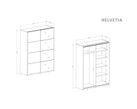 ארון בגדים BETA Helvetia 120, לבן ארון בגדים BETA Helvetia 120, לבן