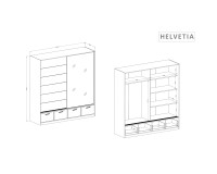ארון בגדים BETA Helvetia 200, אלון מאוולה