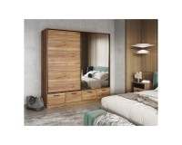Wardrobe BETA Helvetia 180 cm, mauvella oak